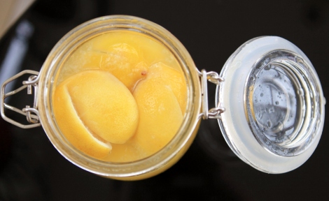 Jar of preserved lemons
